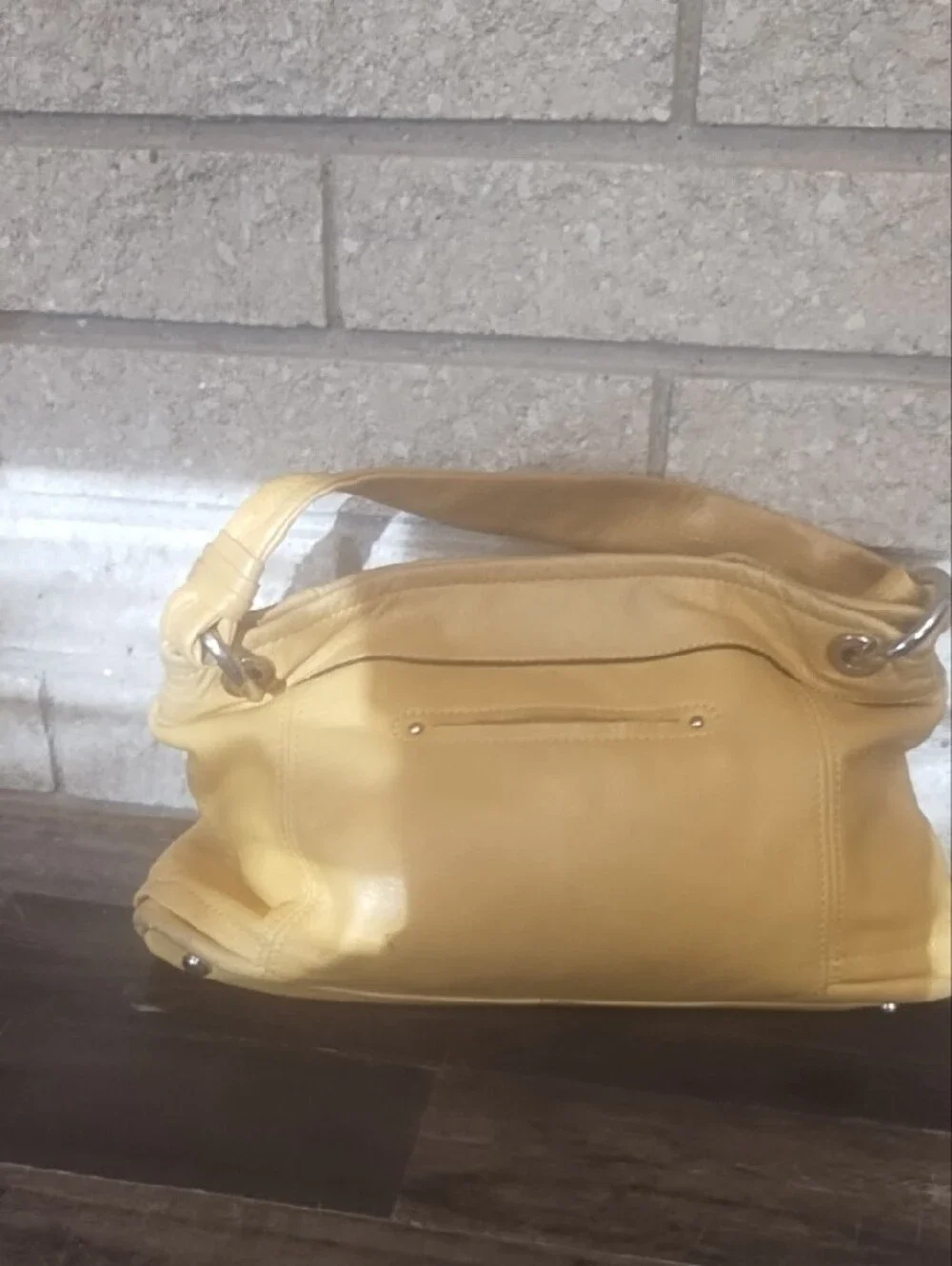 b. makowsky Yellow Lace-Up Shoulder Bag